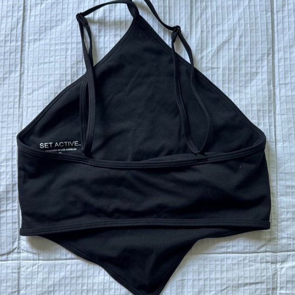 BLACK SETACTIVE WORKOUT BRA - Picture 3 of 5
